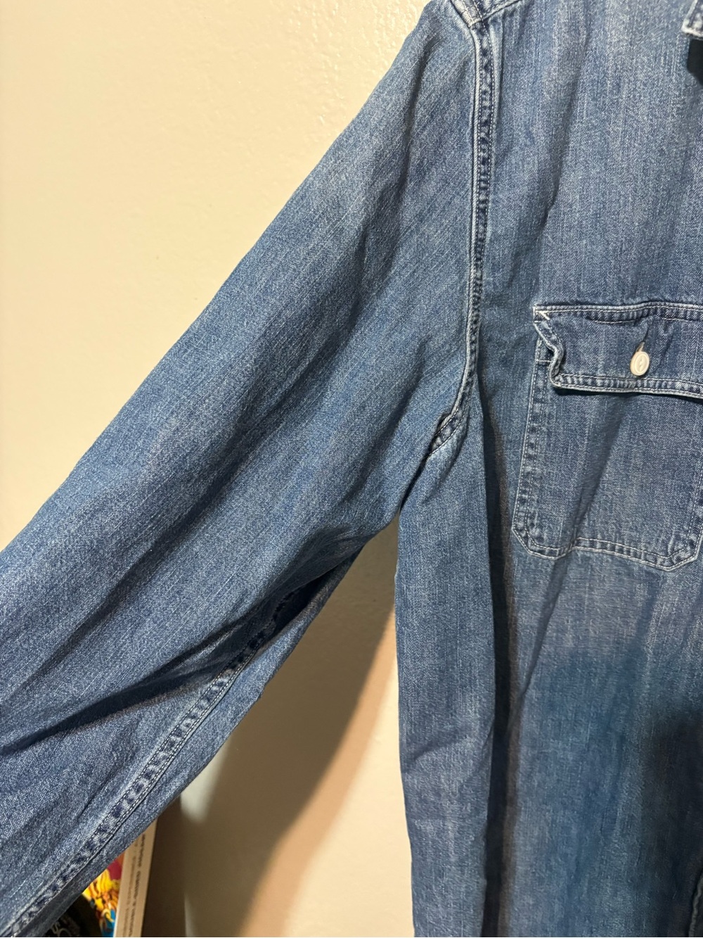 Men’s American Eagle Outfitters Light Blue Denim Shirt Size XL/TG - Picture 5 of 10